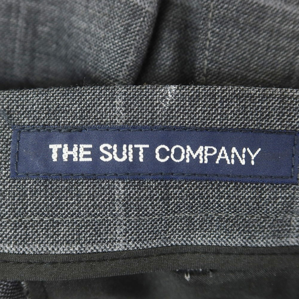 【中古】スーツカンパニー THE SUIT COMPANY ストレッチ ウールポリエステル ウィンドウペンチェック ドレススラックスパンツ ダークグレー【 L 】【 状態ランクB 】【 メンズ 】