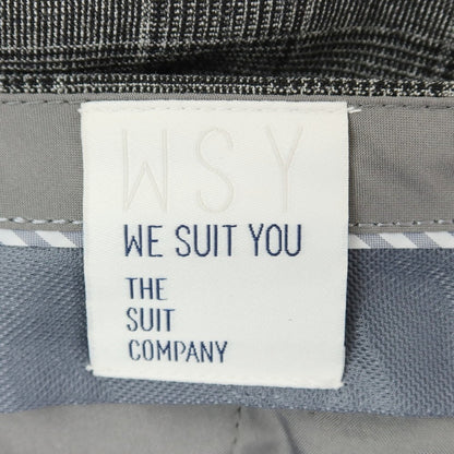 【中古】スーツカンパニー THE SUIT COMPANY ウールポリエステル グレンチェック ドレススラックスパンツ
 グレー【 L 】【 状態ランクB 】【 メンズ 】