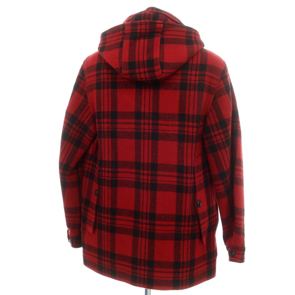 【中古】ウールリッチ WOOLRICH 2024年秋冬 BLACK LABEL ウールコットン チェック フィールドジャケット レッドxブラック【サイズS】【 状態ランクA 】【 メンズ 】 [EPD]