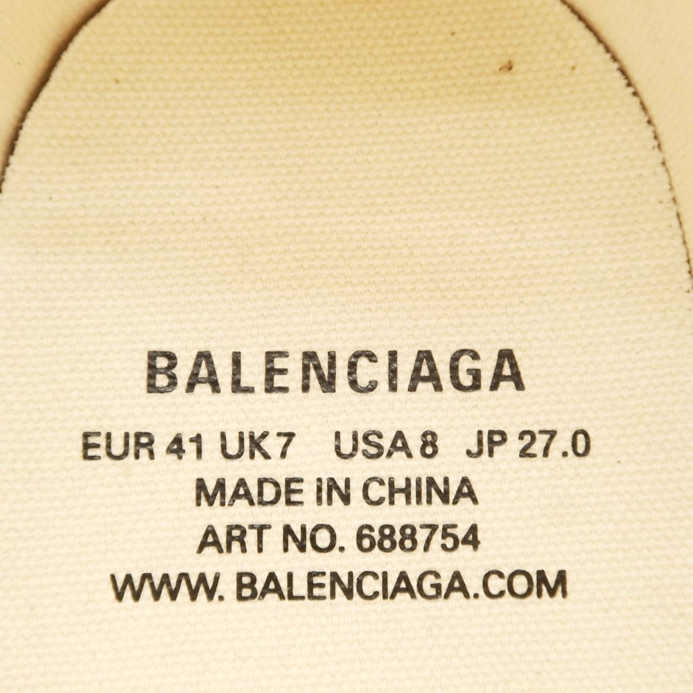 【中古】【未使用】バレンシアガ BALENCIAGA ARENA レザー ローカット スニーカー クリーム【 27cm 】【 状態ランクS 】【 メンズ 】