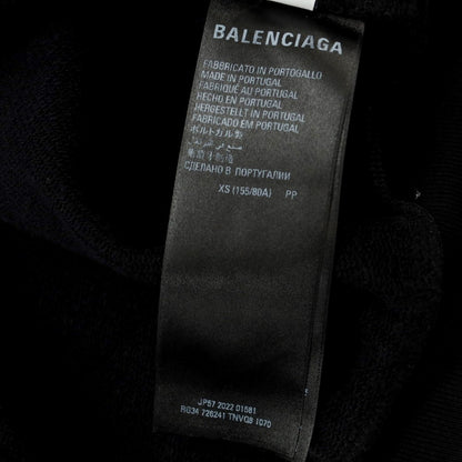 【中古】バレンシアガ BALENCIAGA コットン プルオーバー パーカー ブラック【 XS 】【 状態ランクA 】【 メンズ 】