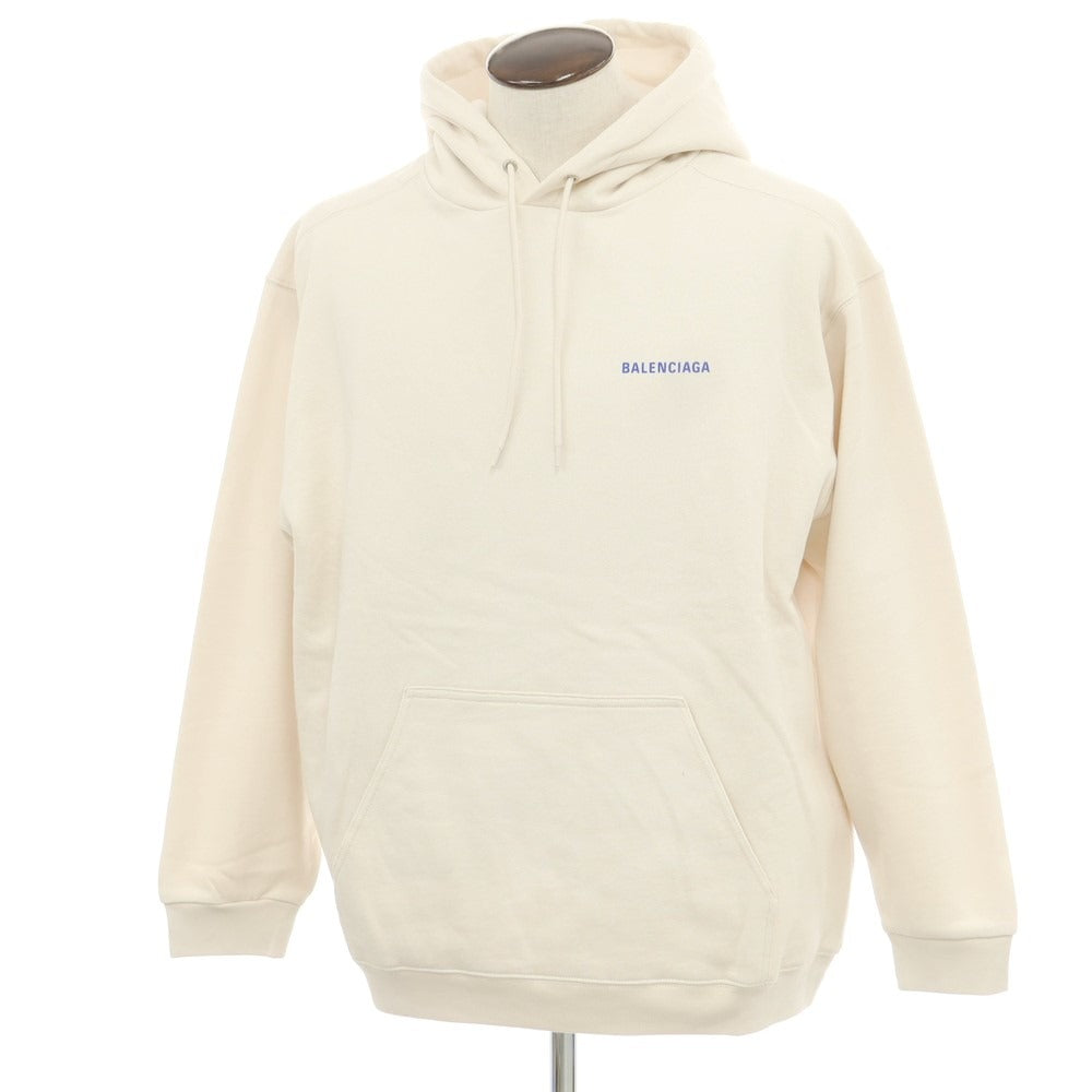 【中古】バレンシアガ BALENCIAGA コットン プルオーバー パーカー ライトベージュ【 XL 】【 状態ランクA 】【 メンズ 】