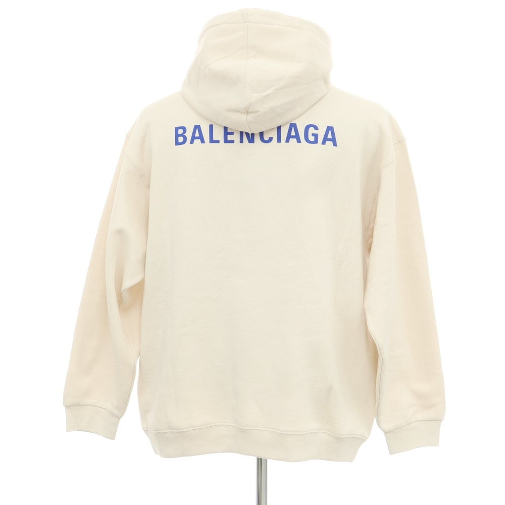 【中古】バレンシアガ BALENCIAGA コットン プルオーバー パーカー ライトベージュ【 XL 】【 状態ランクA 】【 メンズ 】