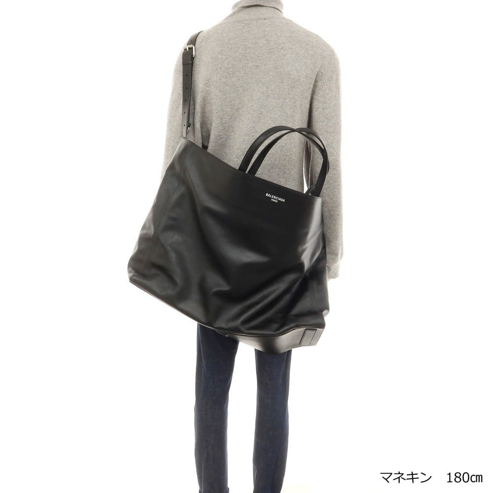 【中古】バレンシアガ BALENCIAGA レザー トートバッグ ブラック【 状態ランクA 】【 メンズ 】