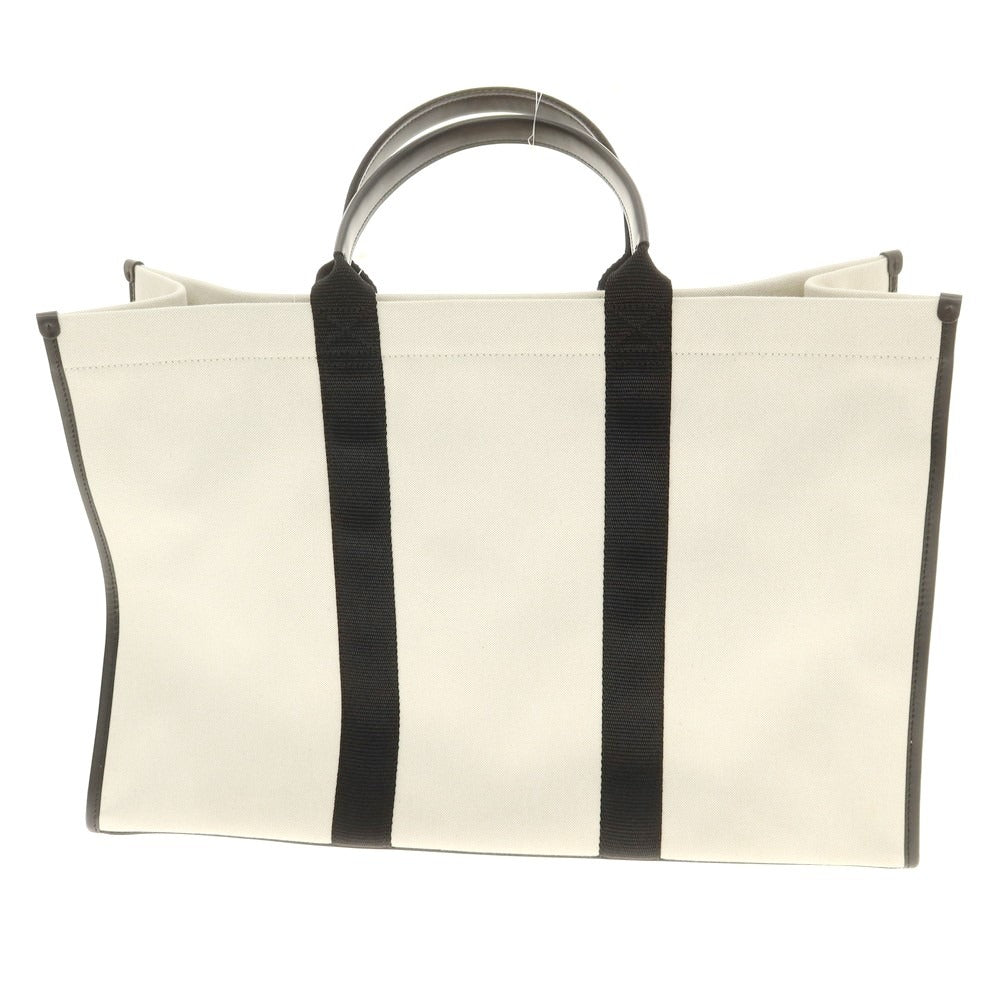 【中古】バレンシアガ BALENCIAGA キャンバス トートバッグ オフホワイトxブラック【 状態ランクA 】【 メンズ 】 [EPD]