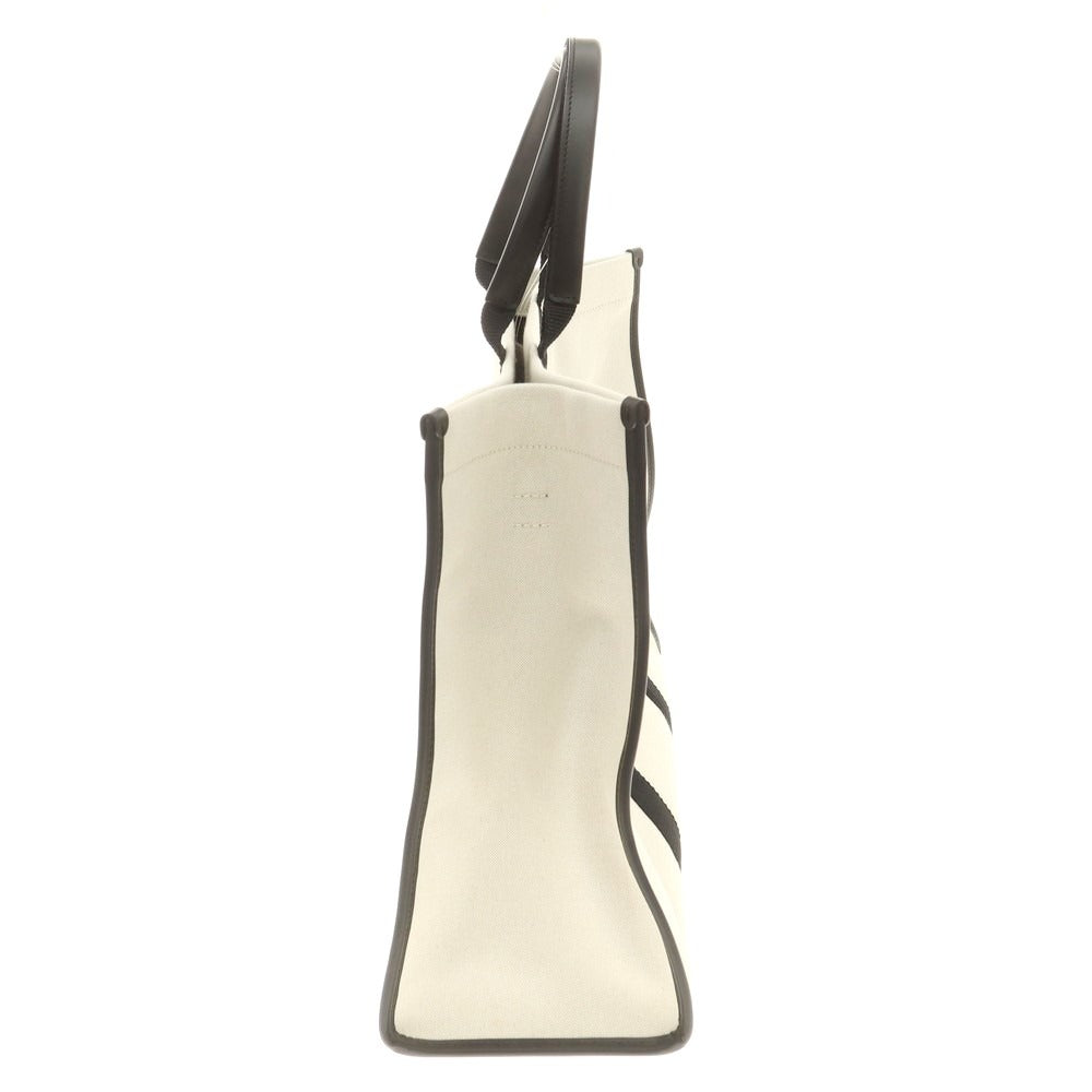 【中古】バレンシアガ BALENCIAGA キャンバス トートバッグ オフホワイトxブラック【 状態ランクA 】【 メンズ 】 [EPD]