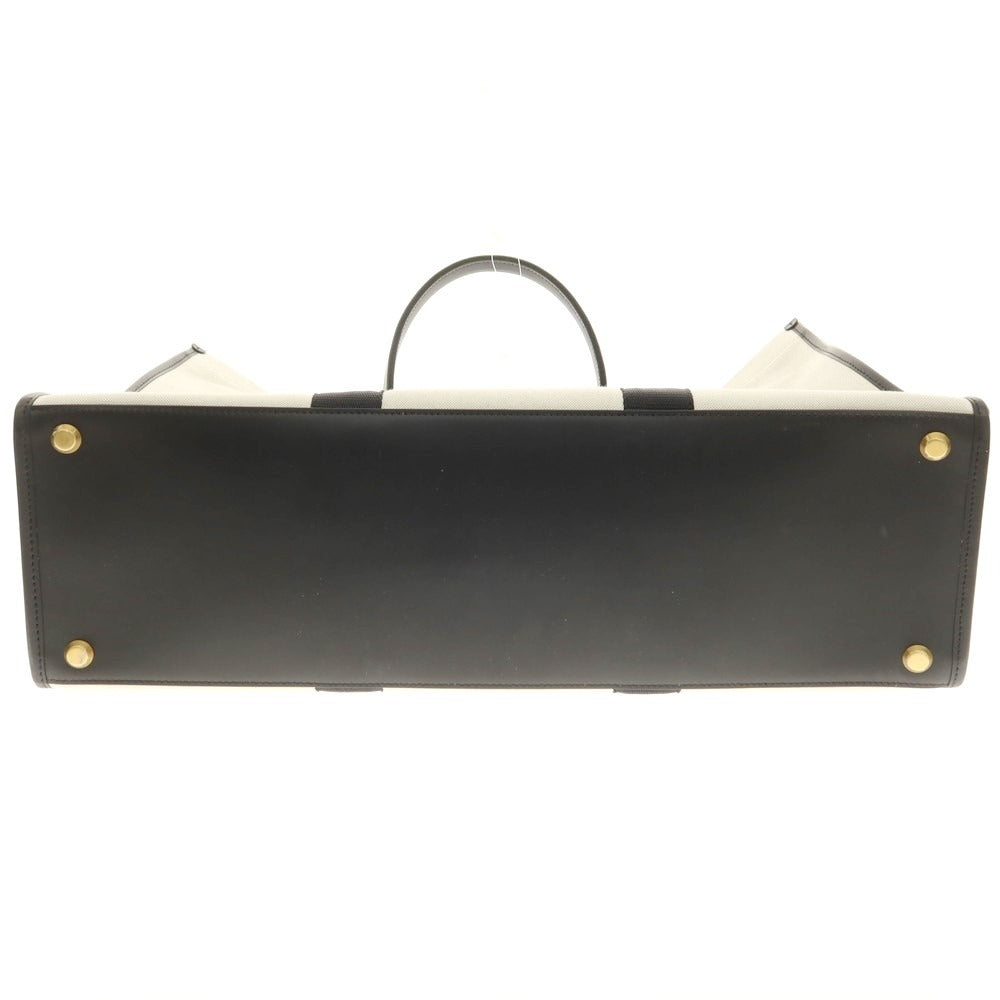 【中古】バレンシアガ BALENCIAGA キャンバス トートバッグ オフホワイトxブラック【 状態ランクA 】【 メンズ 】 [EPD]