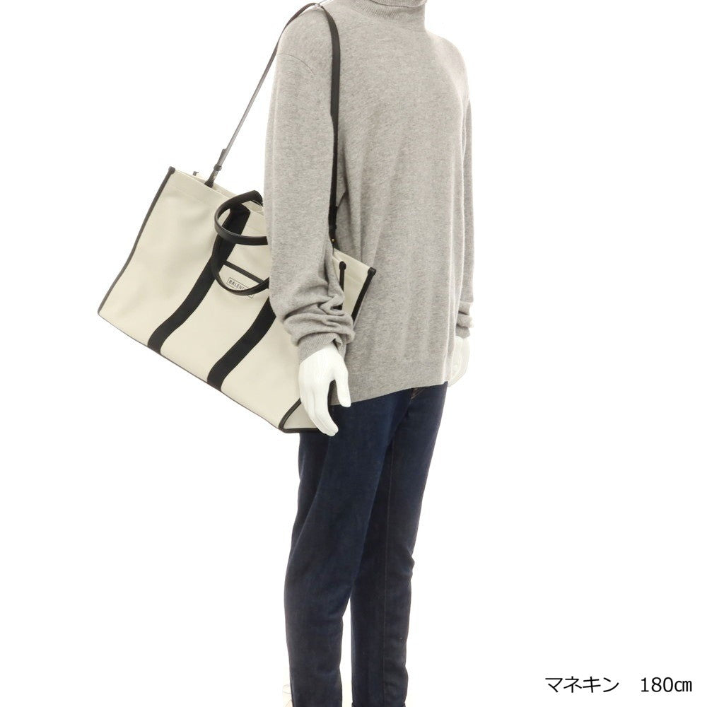 【中古】バレンシアガ BALENCIAGA キャンバス トートバッグ オフホワイトxブラック【 状態ランクA 】【 メンズ 】 [EPD]