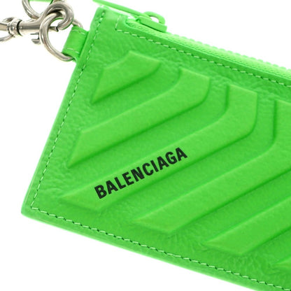 【中古】バレンシアガ BALENCIAGA ストラップ付 レザー コインケース ネオングリーン【 状態ランクA 】【 メンズ 】