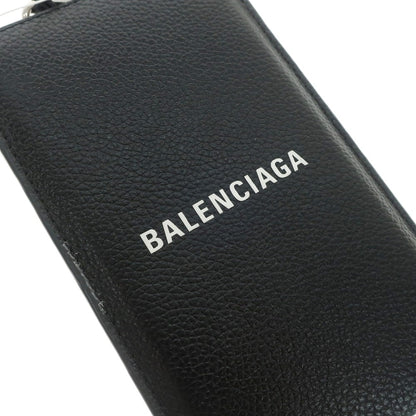 【中古】バレンシアガ BALENCIAGA ストラップ付 レザー スマホホルダー ブラック【 状態ランクA 】【 メンズ 】