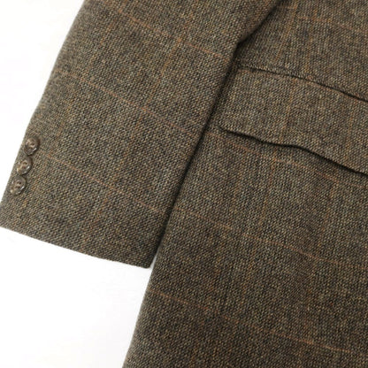 【中古】ブルックスブラザーズ Brooks Brothers ウールアルパカ 2つボタン テーラードジャケット グレーブラウン【 47REG 】【 状態ランクB 】【 メンズ 】