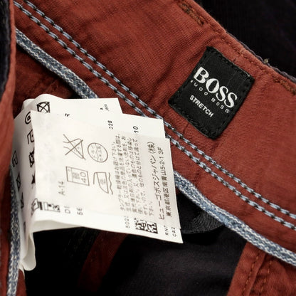 【中古】ヒューゴボス HUGO BOSS コットン コーデュロイパンツ ブラック【 56 】【 状態ランクC 】【 メンズ 】