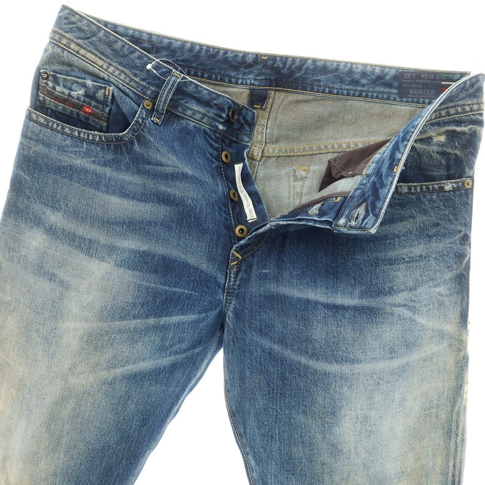 【中古】ディーゼル DIESEL コットンリヨセル ジーンズ デニムパンツ ブルー【 34 】【 状態ランクC 】【 メンズ 】