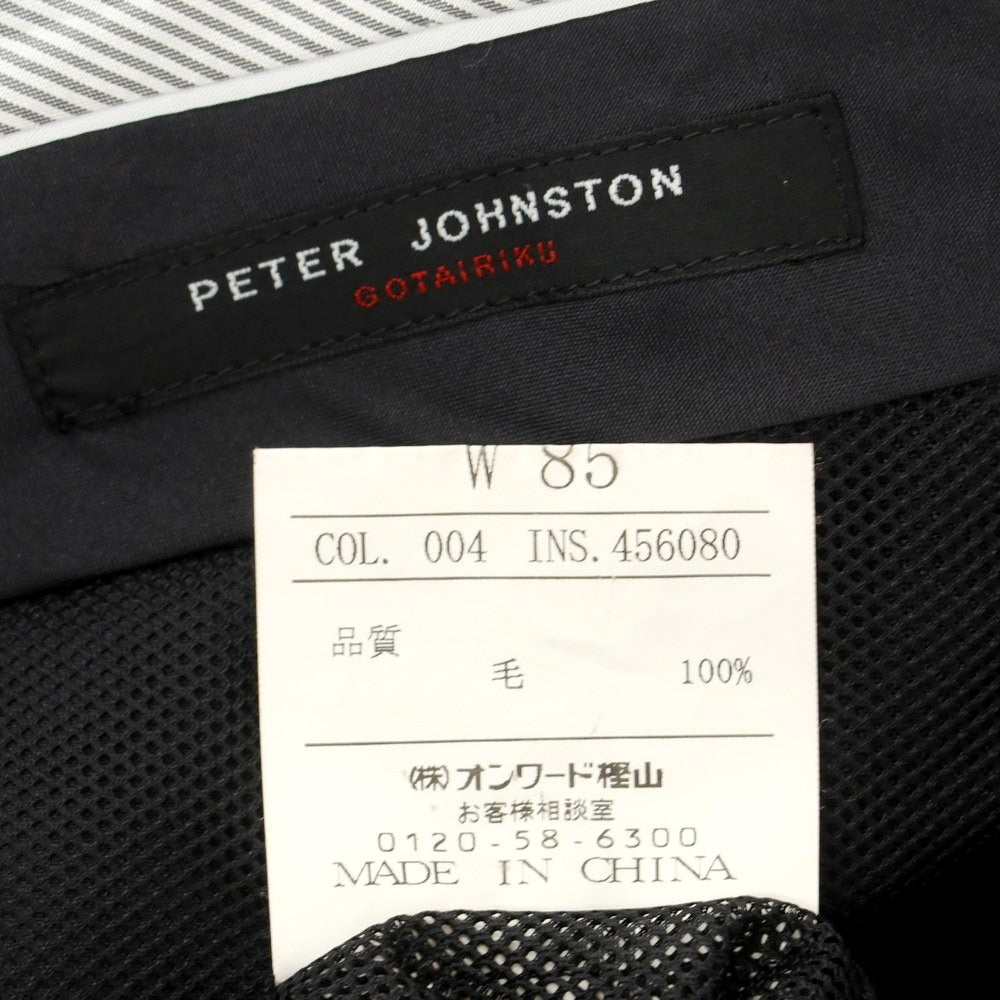 【中古】ピータージョンストン PETER JOHNSTON × 五大陸 ウール ドレススラックスパンツ チャコールグレー【 85  (L位) 】【 状態ランクB 】【 メンズ 】