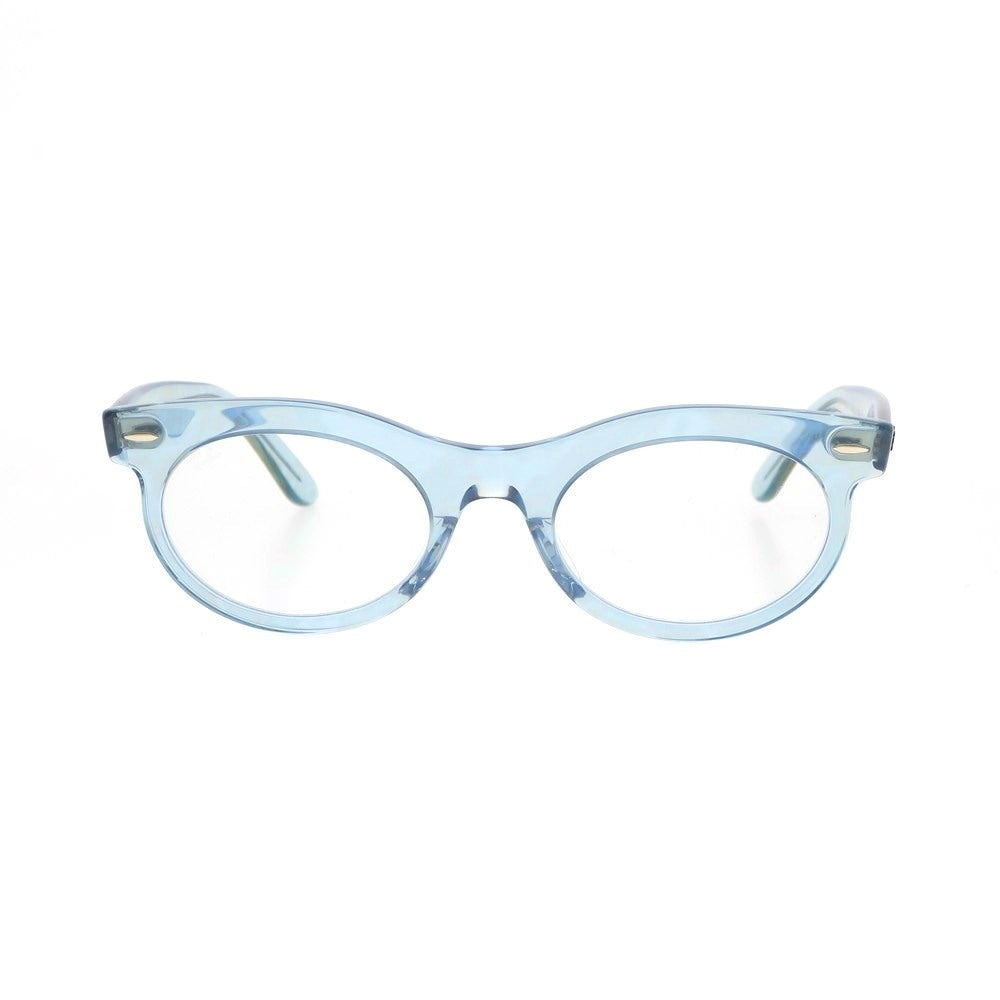 【中古】レイバン Ray-Ban 2024年秋冬 WAYFARER OVAL OPTICS CHANGE COLLECTION メガネ クリアブルー【 53□22 】【 状態ランクA 】【 メンズ 】