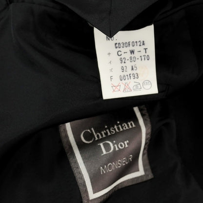 【中古】クリスチャンディオール Christian Dior ウール スリーピース フォーマルスーツ ブラック【 92 A5  (M位) 】【 状態ランクC 】【 メンズ 】