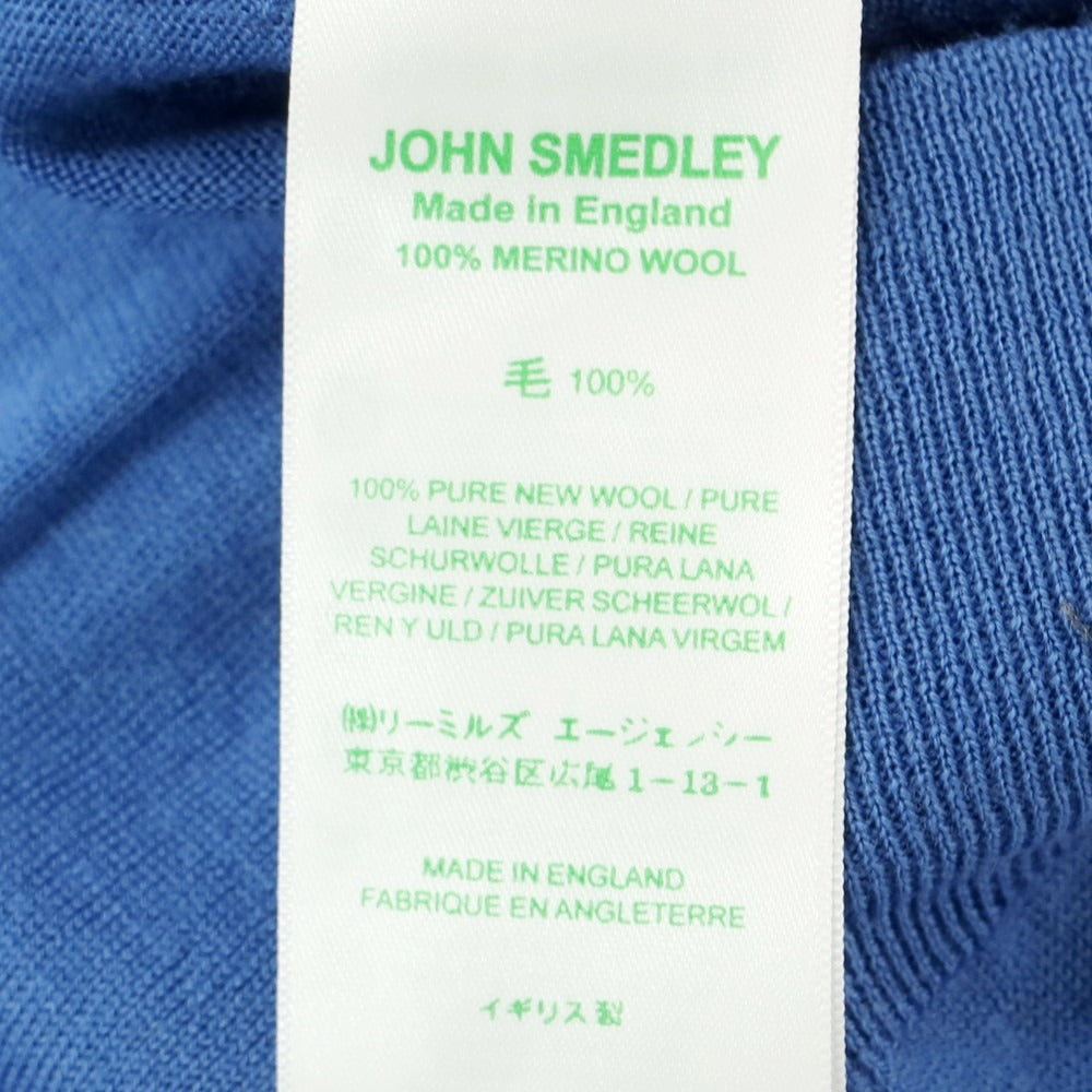 【中古】ジョンスメドレー JOHN SMEDLEY ウール ハイゲージ Vネック プルオーバーニット ライトブルー【 M 】【 状態ランクB 】【 メンズ 】