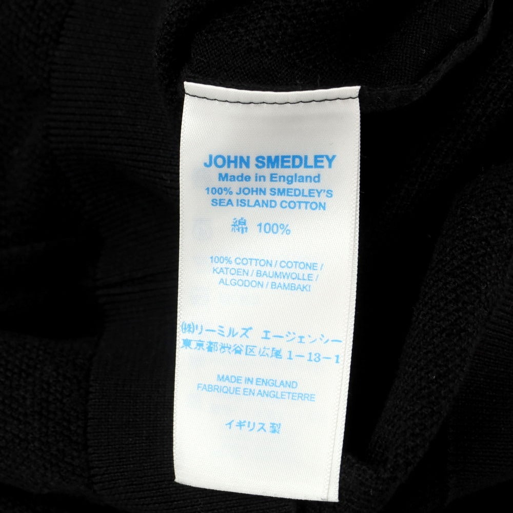 【中古】ジョンスメドレー JOHN SMEDLEY コットン 半袖 ポロニット ブラック【 S 】【 状態ランクB 】【 メンズ 】