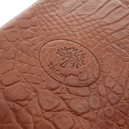 【中古】マルベリー MULBERRY 型押しレザー タイケース ブラウン【 状態ランクB 】【 メンズ 】