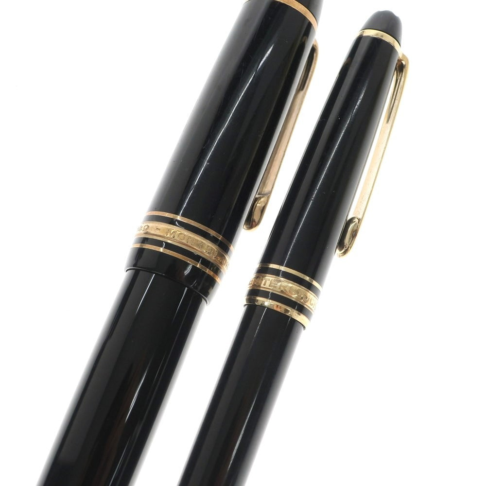 【中古】モンブラン MONTBLANC 万年筆&amp;ボールペン セット インク付き ブラックxゴールド【 状態ランクB 】【 メンズ 】