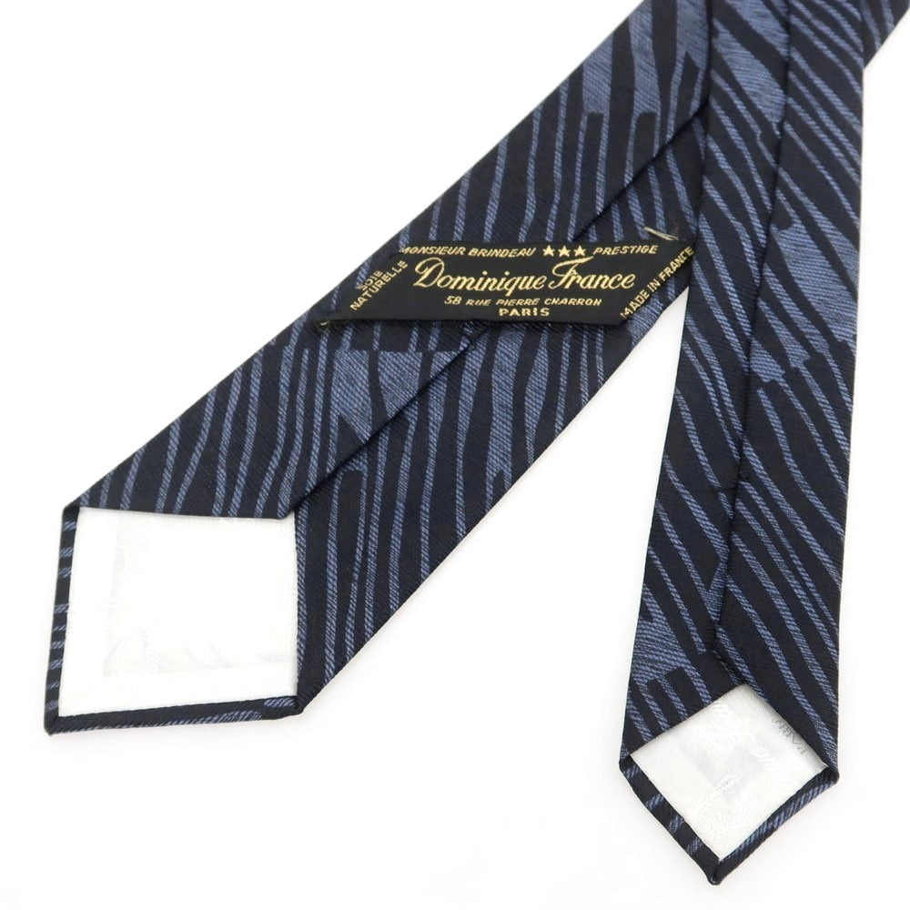 Dominique France シルクネクタイ ネイビー