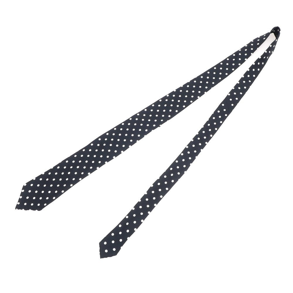 【新品】アーディーアンドシー AD&C 1956 シルク ドット柄ネクタイ ブラックxホワイト【 状態ランクN 】【 メンズ 】