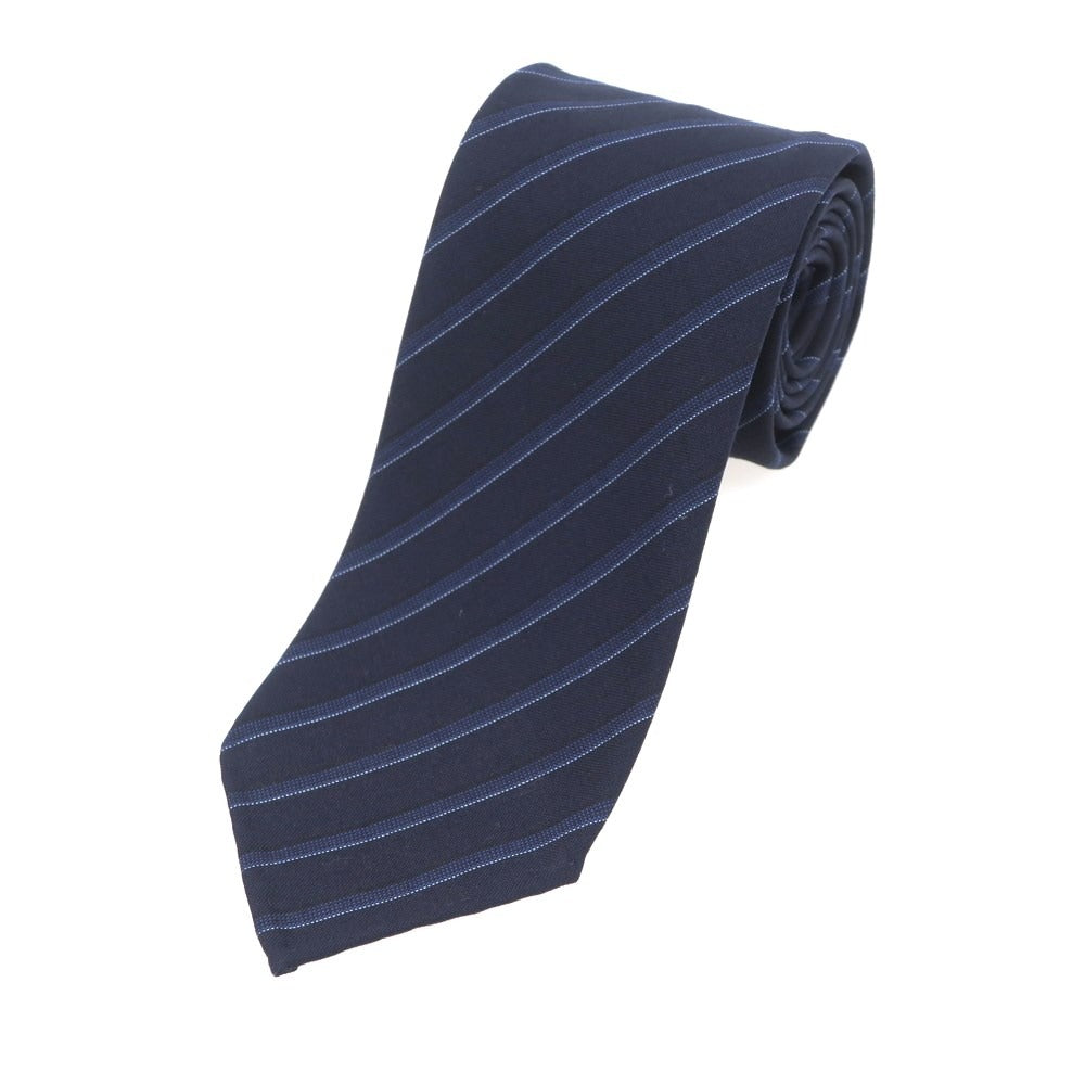 【新品】アーディーアンドシー AD&C 1956 ウール ストライプ柄ネクタイ ネイビーxブルー【 状態ランクN 】【 メンズ 】