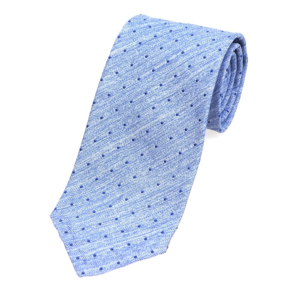 【新品】アーディーアンドシー AD&C 1956 シルク ドット柄ネクタイ ブルー【 状態ランクN 】【 メンズ 】