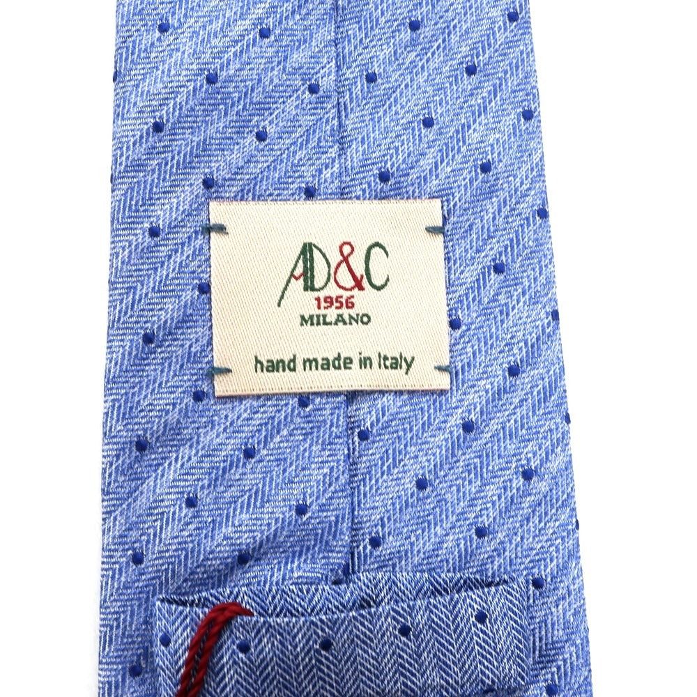 【新品】アーディーアンドシー AD&amp;C 1956 シルク ドット柄ネクタイ ブルー【 状態ランクN 】【 メンズ 】 [EPD]