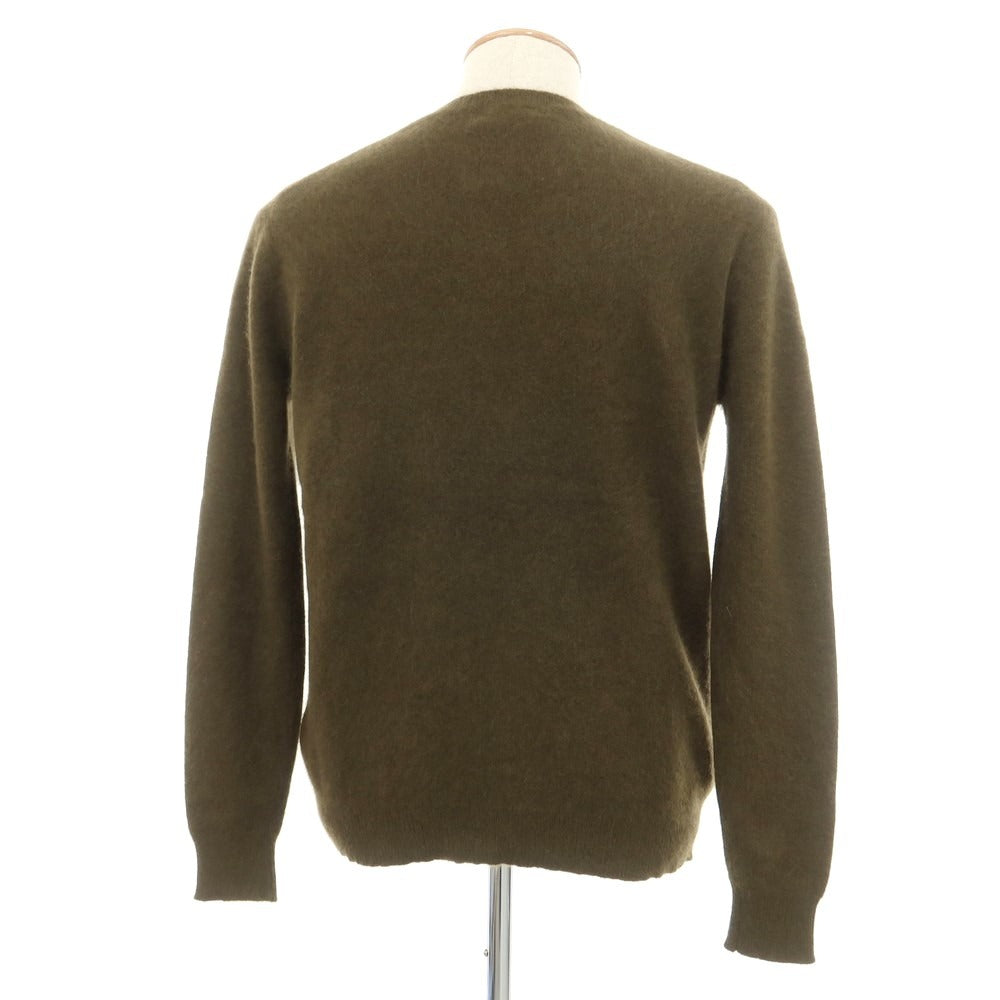 【新品】マジェスティック フィラチュール オム MAJESTIC FILATURES HOMME ラクーンナイロン クルーネック プルオーバーニット オリーブ【サイズS】【 状態ランクN 】【 メンズ 】 [EPD]