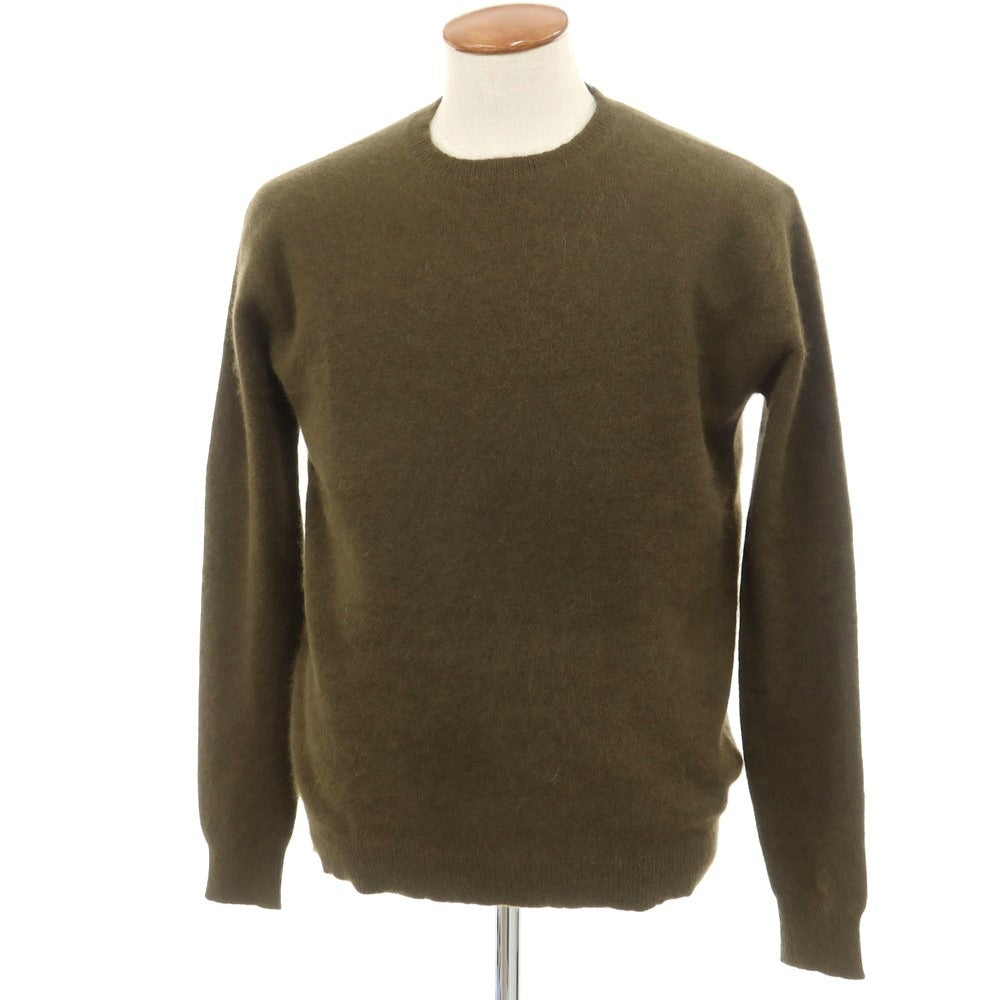【新品】マジェスティック フィラチュール オム MAJESTIC FILATURES HOMME ラクーンナイロン クルーネック プルオーバーニット オリーブ【サイズM】【 状態ランクN 】【 メンズ 】 [EPD]