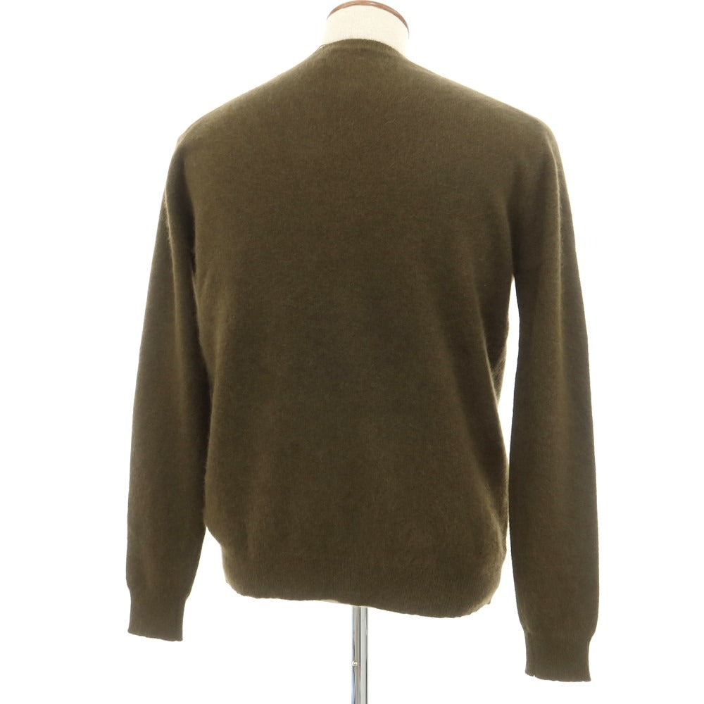 【新品】マジェスティック フィラチュール オム MAJESTIC FILATURES HOMME ラクーンナイロン クルーネック プルオーバーニット オリーブ【サイズM】【 状態ランクN 】【 メンズ 】 [EPD]