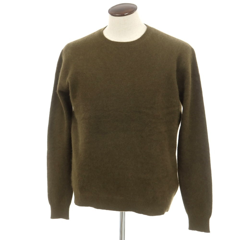【新品】マジェスティック フィラチュール オム MAJESTIC FILATURES HOMME ラクーンナイロン クルーネック プルオーバーニット オリーブ【サイズL】【 状態ランクN 】【 メンズ 】 [EPD]
