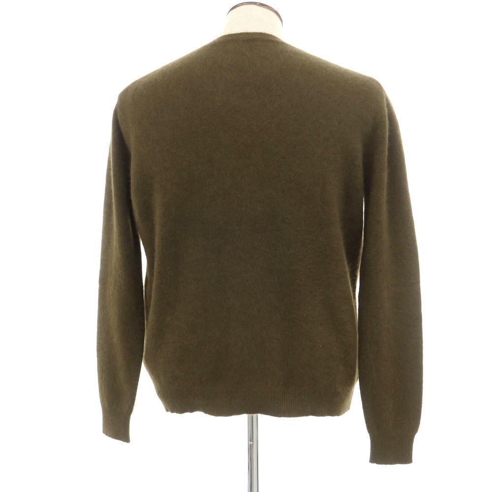 【新品】マジェスティック フィラチュール オム MAJESTIC FILATURES HOMME ラクーンナイロン クルーネック プルオーバーニット オリーブ【サイズL】【 状態ランクN 】【 メンズ 】 [EPD]