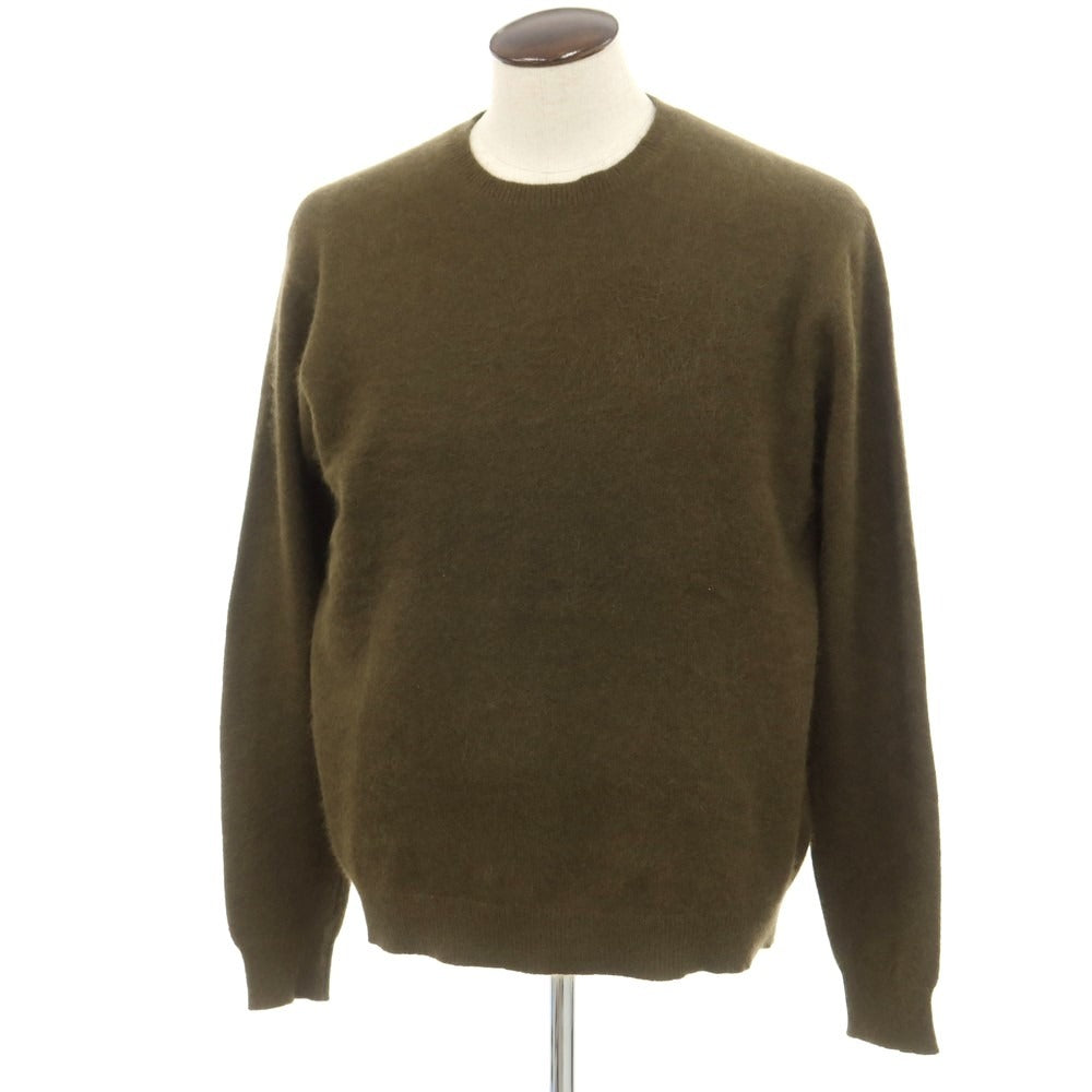 【新品】マジェスティック フィラチュール オム MAJESTIC FILATURES HOMME ラクーンナイロン クルーネック プルオーバーニット オリーブ【サイズXL】【 状態ランクN 】【 メンズ 】 [EPD]