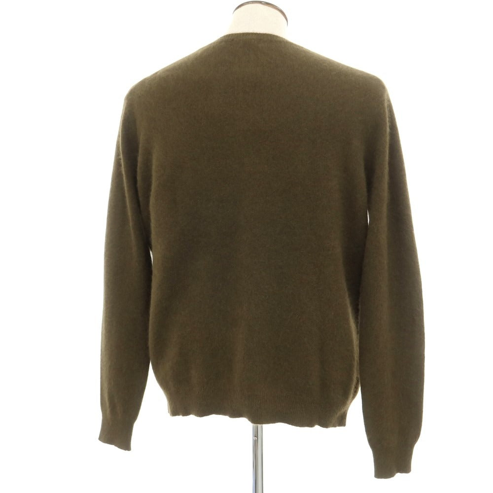 【新品】マジェスティック フィラチュール オム MAJESTIC FILATURES HOMME ラクーンナイロン クルーネック プルオーバーニット オリーブ【サイズXL】【 状態ランクN 】【 メンズ 】 [EPD]