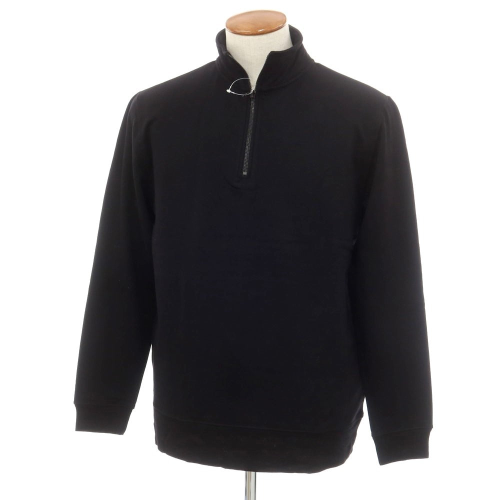 [New] MAJESTIC FILATURES HOMME Stretch Rayon Half Zip Cut and Sew Black [Size M] [BLK] [A/W] [Condition Rank N] [Men&
