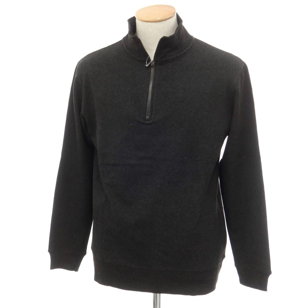 [New] MAJESTIC FILATURES HOMME Stretch Rayon Half Zip Cut and Sew Dark Gray [Size S] [GRY] [A/W] [Condition Rank N] [Men&
