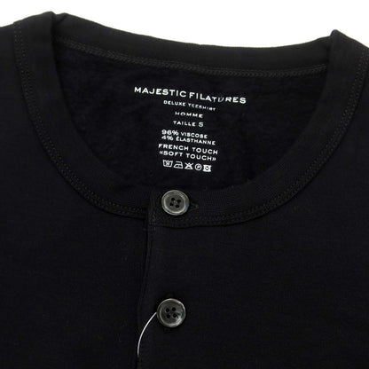 【新品】マジェスティック フィラチュール オム MAJESTIC FILATURES HOMME ストレッチレーヨン ヘンリーネック 長袖Ｔシャツ ブラック【サイズS】【BLK】【A/W】【状態ランクN】【メンズ】
[BPD]