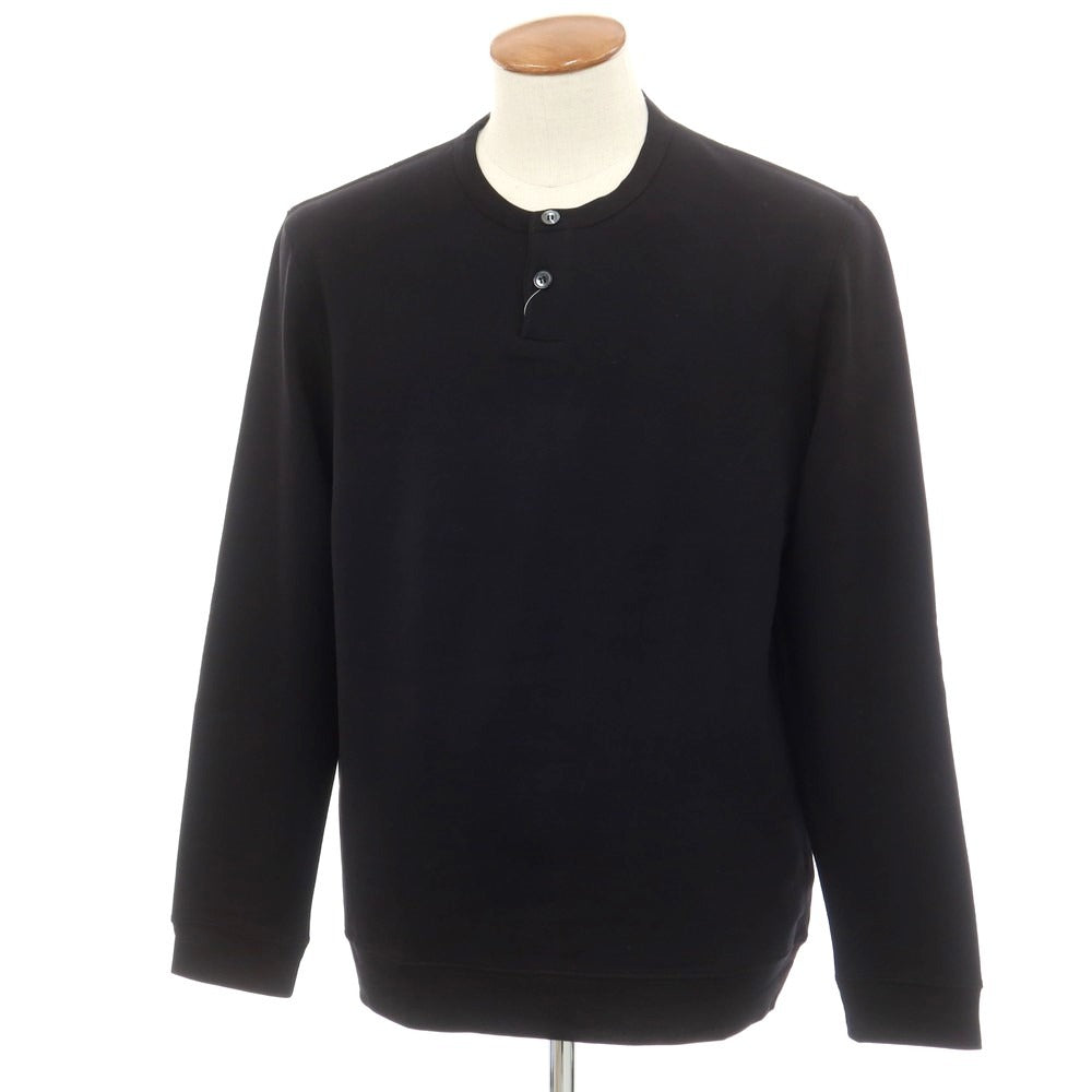 【新品】マジェスティック フィラチュール オム MAJESTIC FILATURES HOMME ストレッチレーヨン ヘンリーネック 長袖Ｔシャツ ブラック【サイズM】【 状態ランクN 】【 メンズ 】 [EPD]