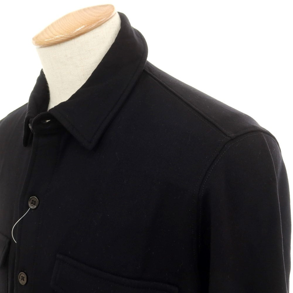 【新品】マジェスティック フィラチュール オム MAJESTIC FILATURES HOMME ストレッチレーヨン 裏起毛 カジュアルシャツ ブラック【サイズS】【 状態ランクN 】【 メンズ 】 [EPD]