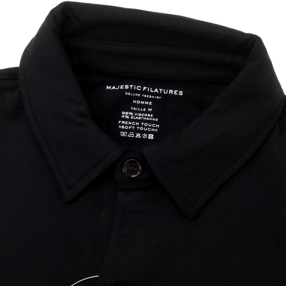 【新品】マジェスティック フィラチュール オム MAJESTIC FILATURES HOMME ストレッチレーヨン 裏起毛 シャツ ブラック【サイズM】【BLK】【A/W】【状態ランクN】【メンズ】