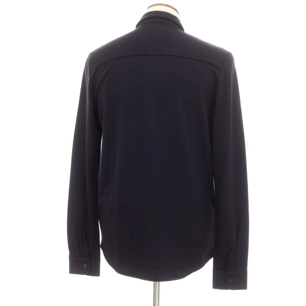 【新品】マジェスティック フィラチュール オム MAJESTIC FILATURES HOMME ストレッチレーヨン 裏起毛 カジュアルシャツ ネイビー【サイズM】【 状態ランクN 】【 メンズ 】 [EPD]