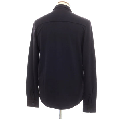 【新品】マジェスティック フィラチュール オム MAJESTIC FILATURES HOMME ストレッチレーヨン 裏起毛 カジュアルシャツ ネイビー【サイズM】【 状態ランクN 】【 メンズ 】 [EPD]