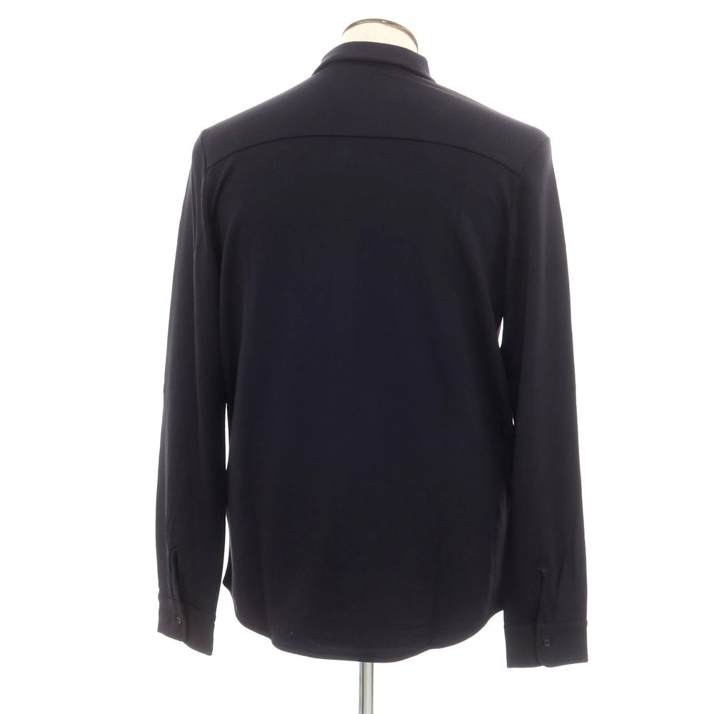 【新品】マジェスティック フィラチュール オム MAJESTIC FILATURES HOMME ストレッチレーヨン 裏起毛 カジュアルシャツ ネイビー【サイズL】【 状態ランクN 】【 メンズ 】 [EPD]