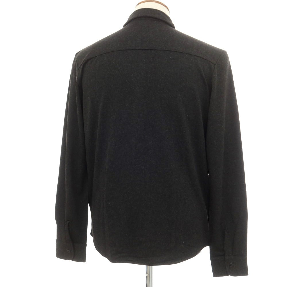 【新品】マジェスティック フィラチュール オム MAJESTIC FILATURES HOMME ストレッチレーヨン 裏起毛 カジュアルシャツ ダークグレー【サイズM】【 状態ランクN 】【 メンズ 】 [EPD]