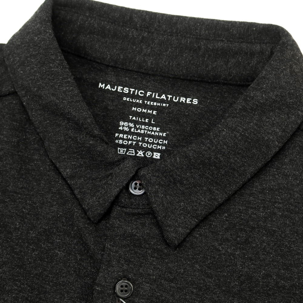 【新品アウトレット】マジェスティック フィラチュール オム MAJESTIC FILATURES HOMME レーヨン 裏起毛 シャツ ダークグレー【サイズL】【GRY】【A/W】【状態ランクN-】【メンズ】