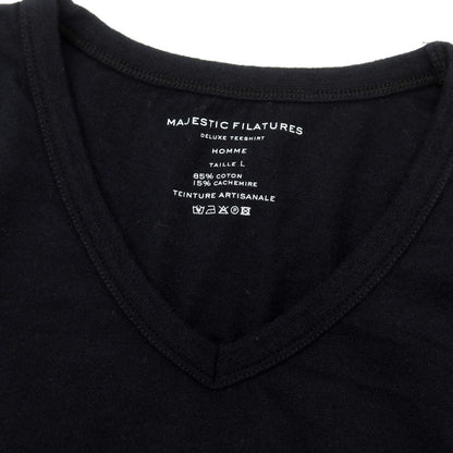 【新品】マジェスティック フィラチュール オム MAJESTIC FILATURES HOMME コットンカシミヤ Vネック 長袖Ｔシャツ ブラック【サイズL】【BLK】【S/S/A/W】【状態ランクN】【メンズ】
[APD]