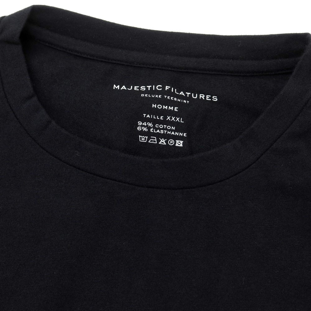 【新品】マジェスティック フィラチュール オム MAJESTIC FILATURES HOMME コットン クルーネック 長袖Ｔシャツ ブラック【サイズXXXL】【BLK】【S/S/A/W】【状態ランクN】【メンズ】
[APD]