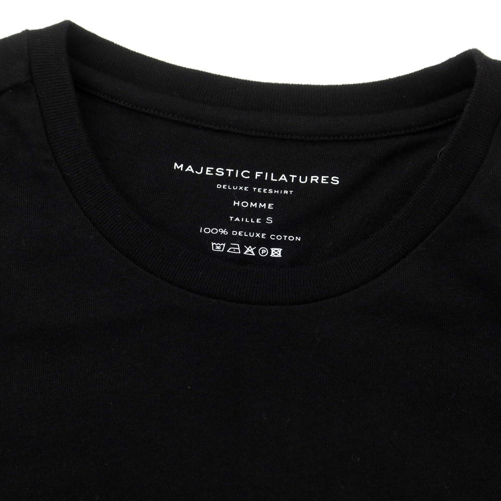 【新品】マジェスティック フィラチュール オム MAJESTIC FILATURES HOMME コットン クルーネック 長袖Ｔシャツ ブラック【サイズS】【BLK】【S/S/A/W】【状態ランクN】【メンズ】